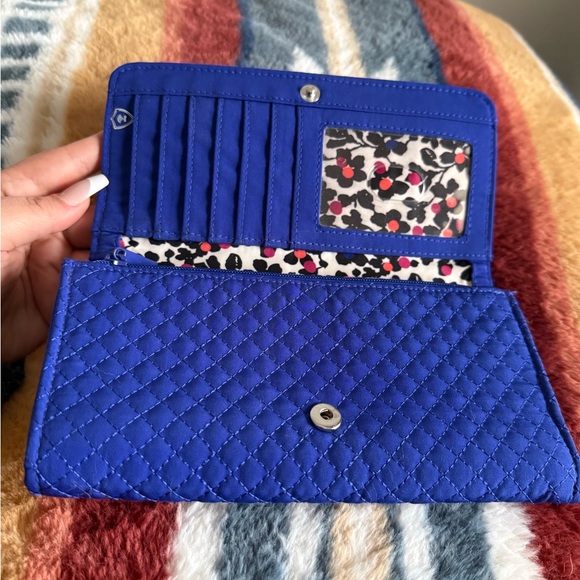 Vera Bradley Cobalt Blue Quilted Wallet - Picture 2 of 6